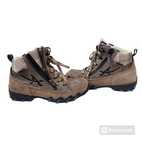 ALLROUNDER By Mephisto Neblina Dark Sand Side Zip Lace Up Hiking Boot 6 - Picture 3 of 11